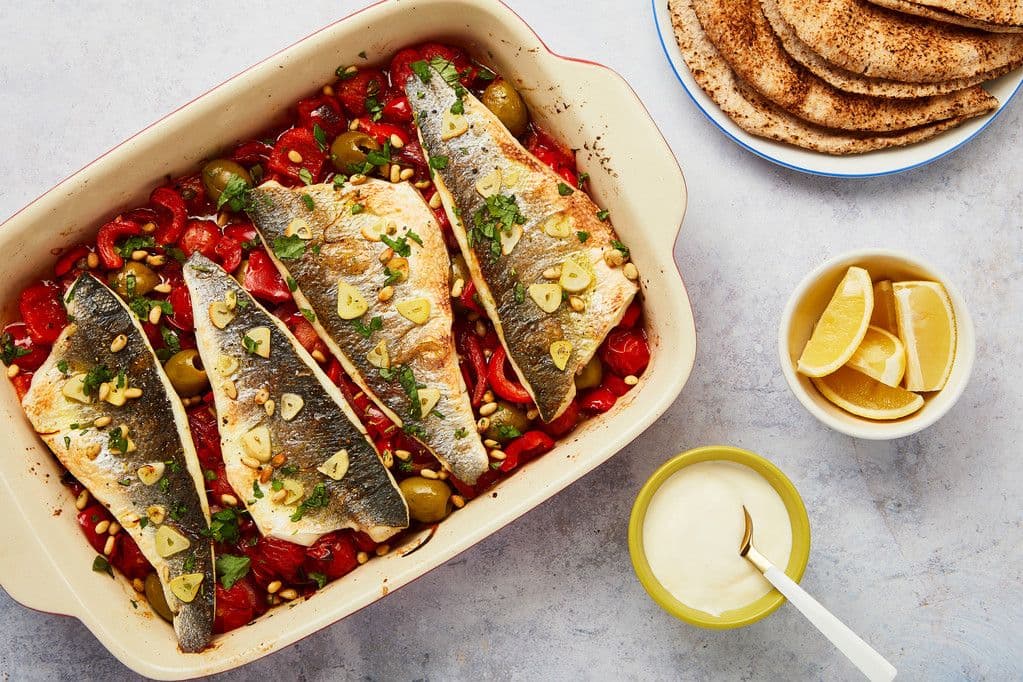Sea Bass Traybake - Hamiltons Fish