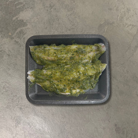 Flavoured Seabass Fillets on a slate background, from Hamiltons Fish