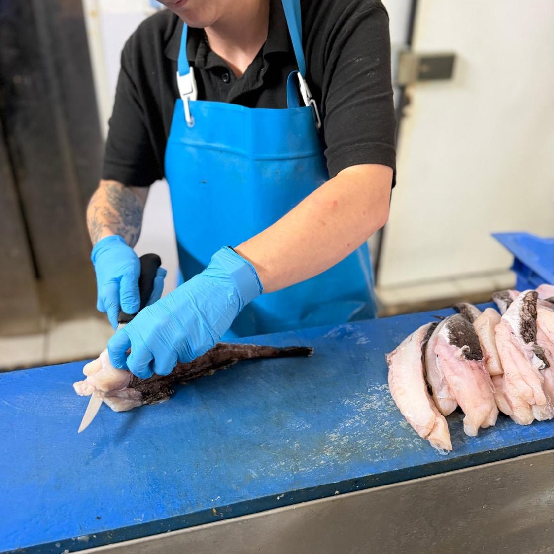Fresh Wild Monkfish on a slate background, from Hamiltons Fish