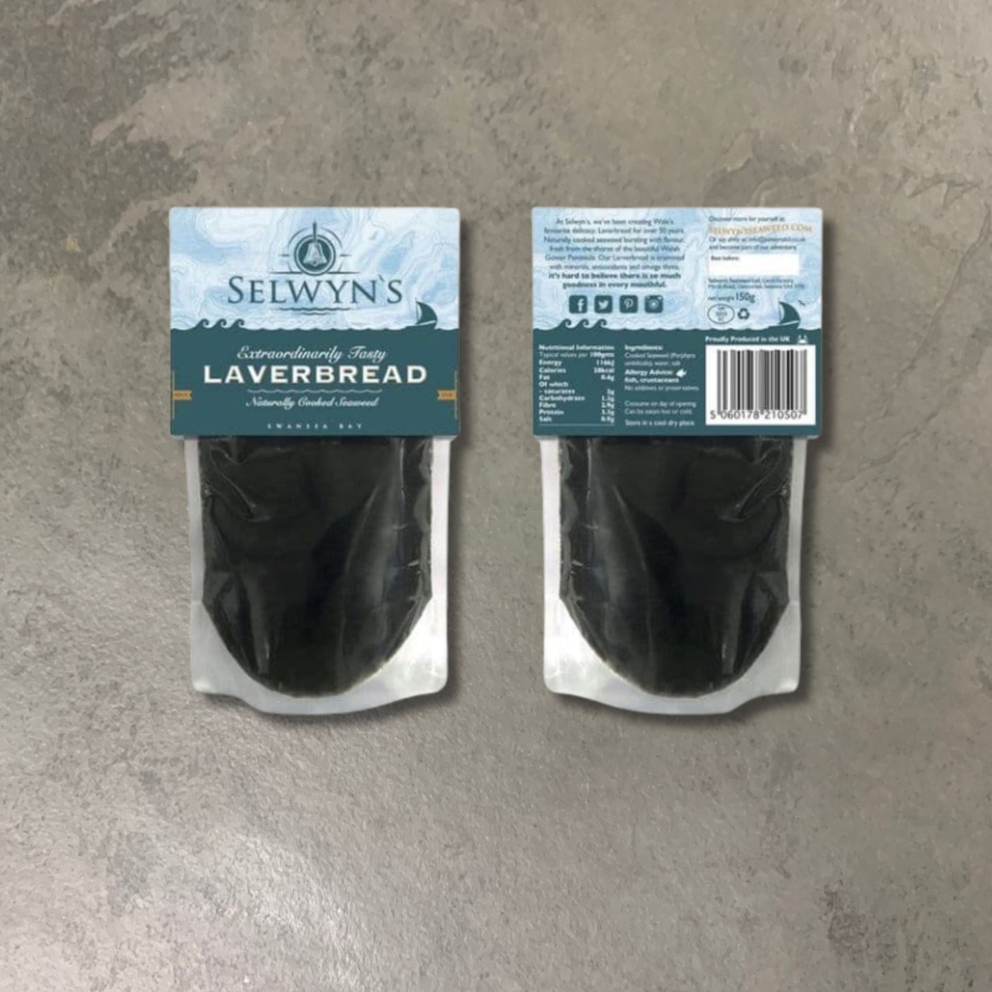 Laverbread on a slate background, from Hamiltons Fish