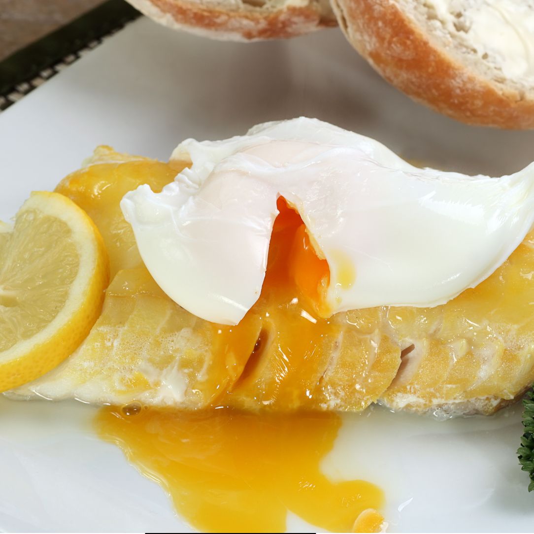 Natural Smoked Cod Fillets on a slate background, from Hamiltons Fish