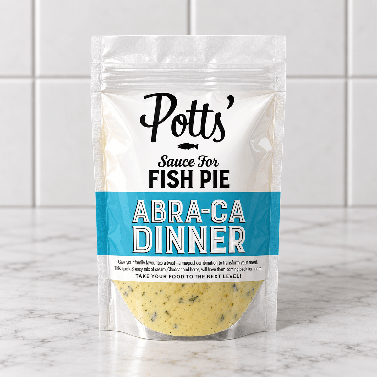 Sauce for Fish Pie (400g) on a slate background, from Hamiltons Fish