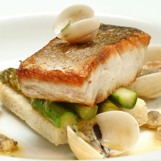 Wild Hake Fillets on a slate background, from Hamiltons Fish