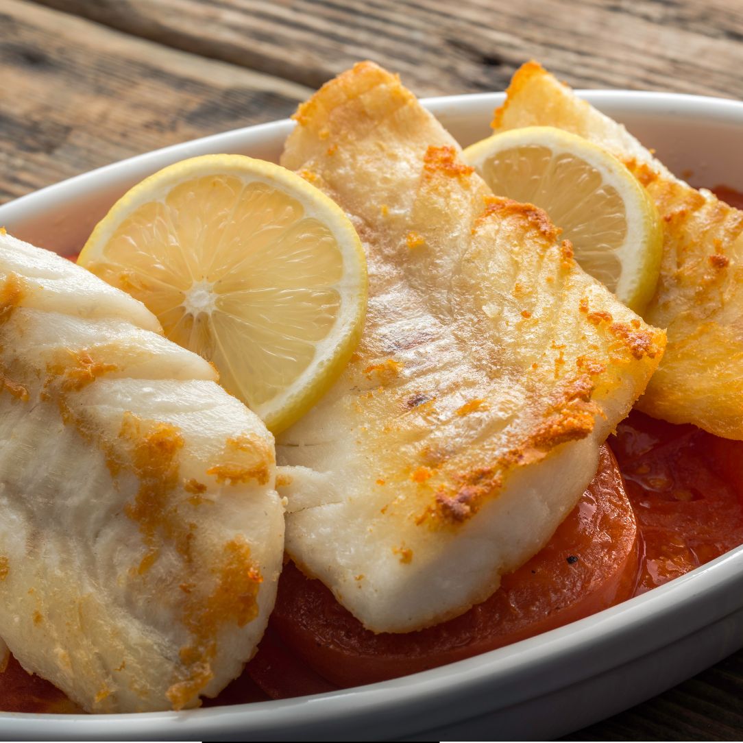 Wild Pollack Fillets on a slate background, from Hamiltons Fish