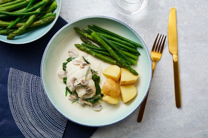 Lemon Sole with Mushroom Sauce - Hamiltons Fish