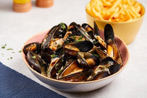 Moules Frites (Mussels with Chips) - Hamiltons Fish