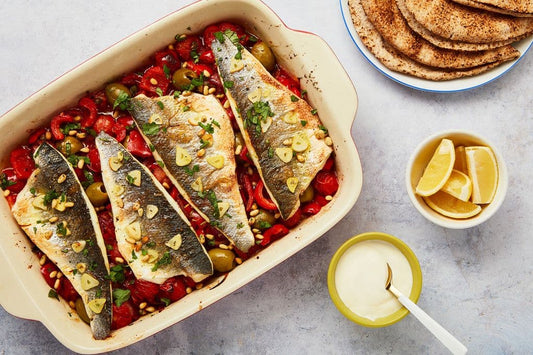 Sea Bass Traybake - Hamiltons Fish