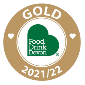 gold award logo from food and drink devon logo