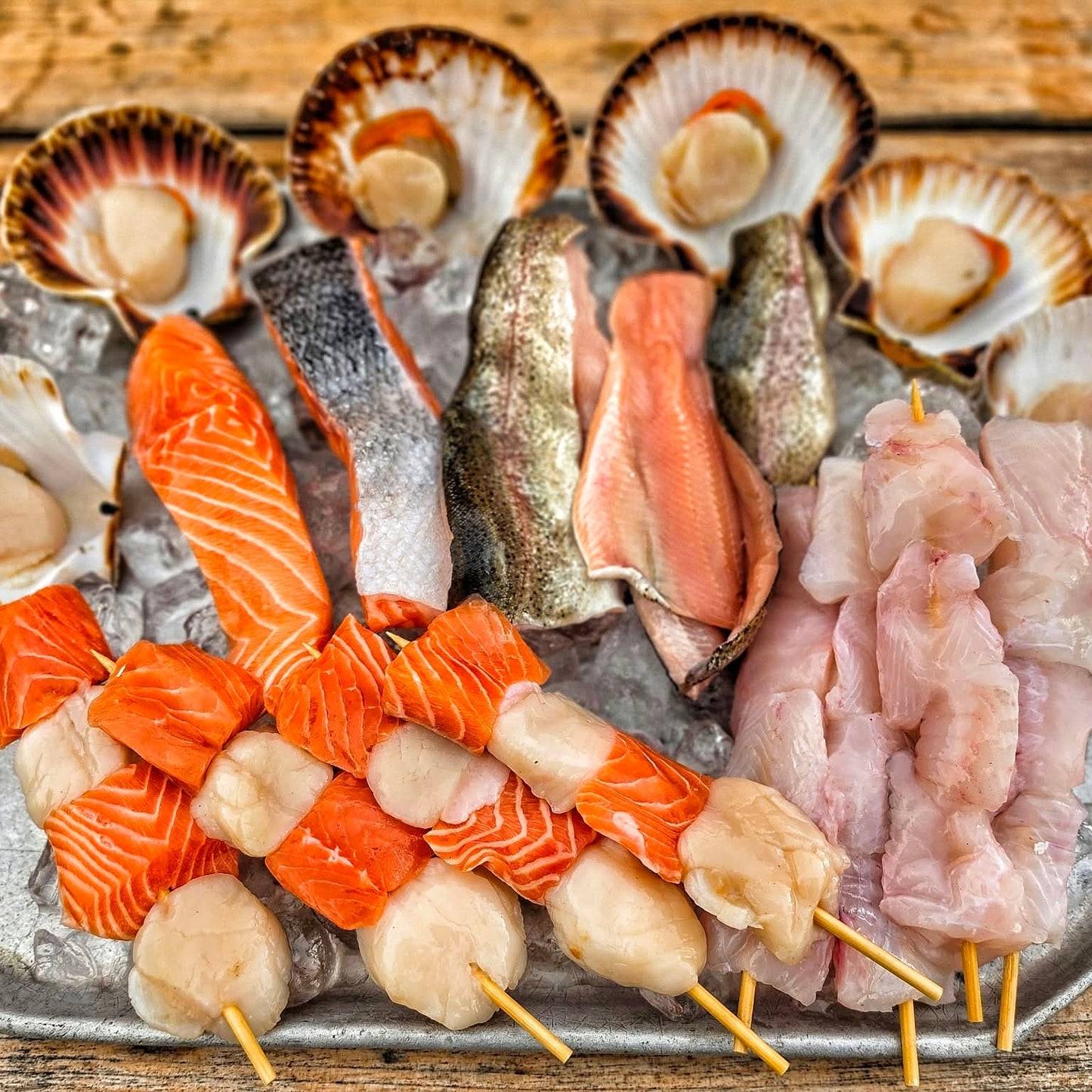 BBQ Fish Box on a slate background, from Hamiltons Fish