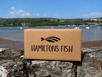 BBQ Fish Box on a slate background, from Hamiltons Fish