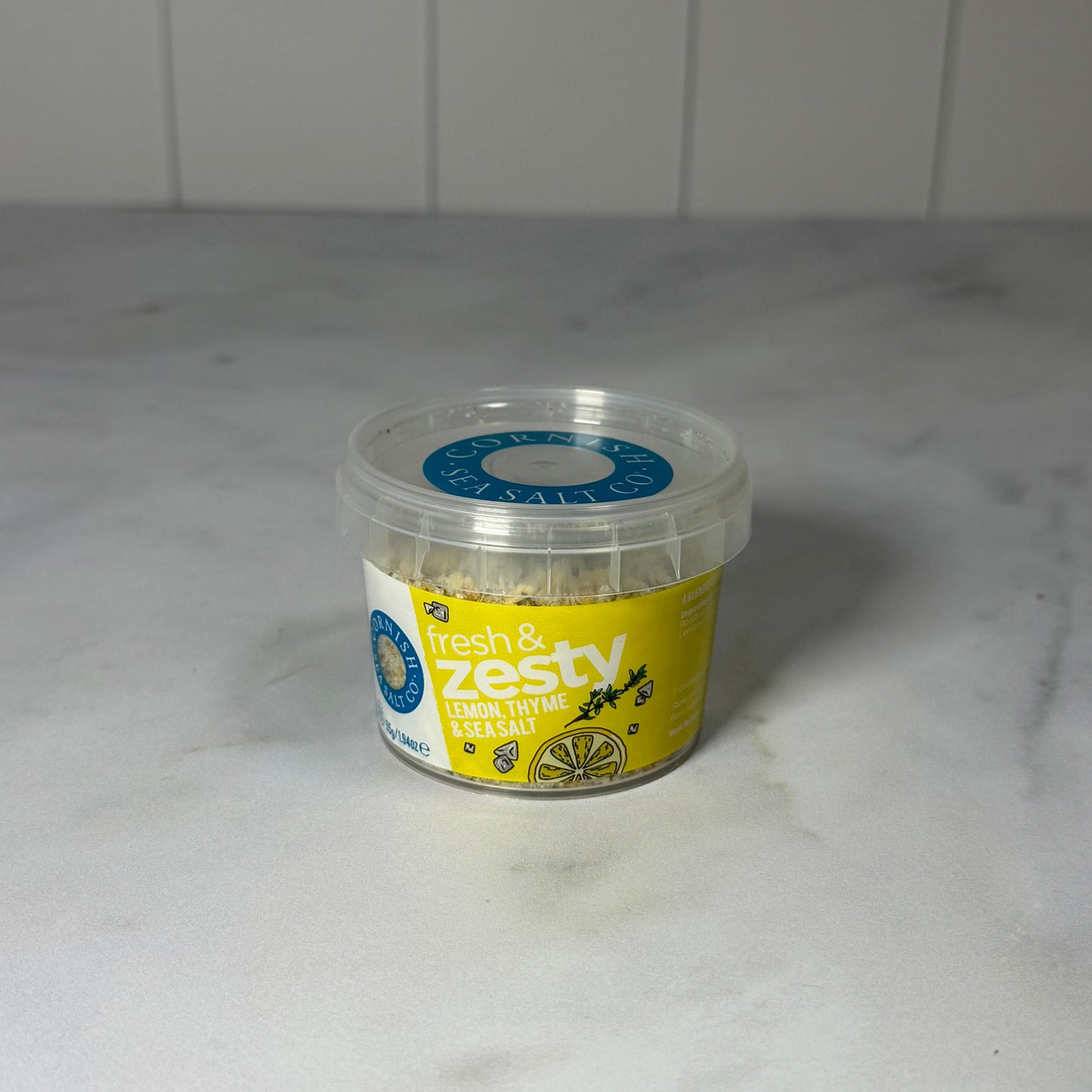 Cornish Sea Salt Fresh & Zesty Cornish Salt (55g) on a slate background, from Hamiltons Fish