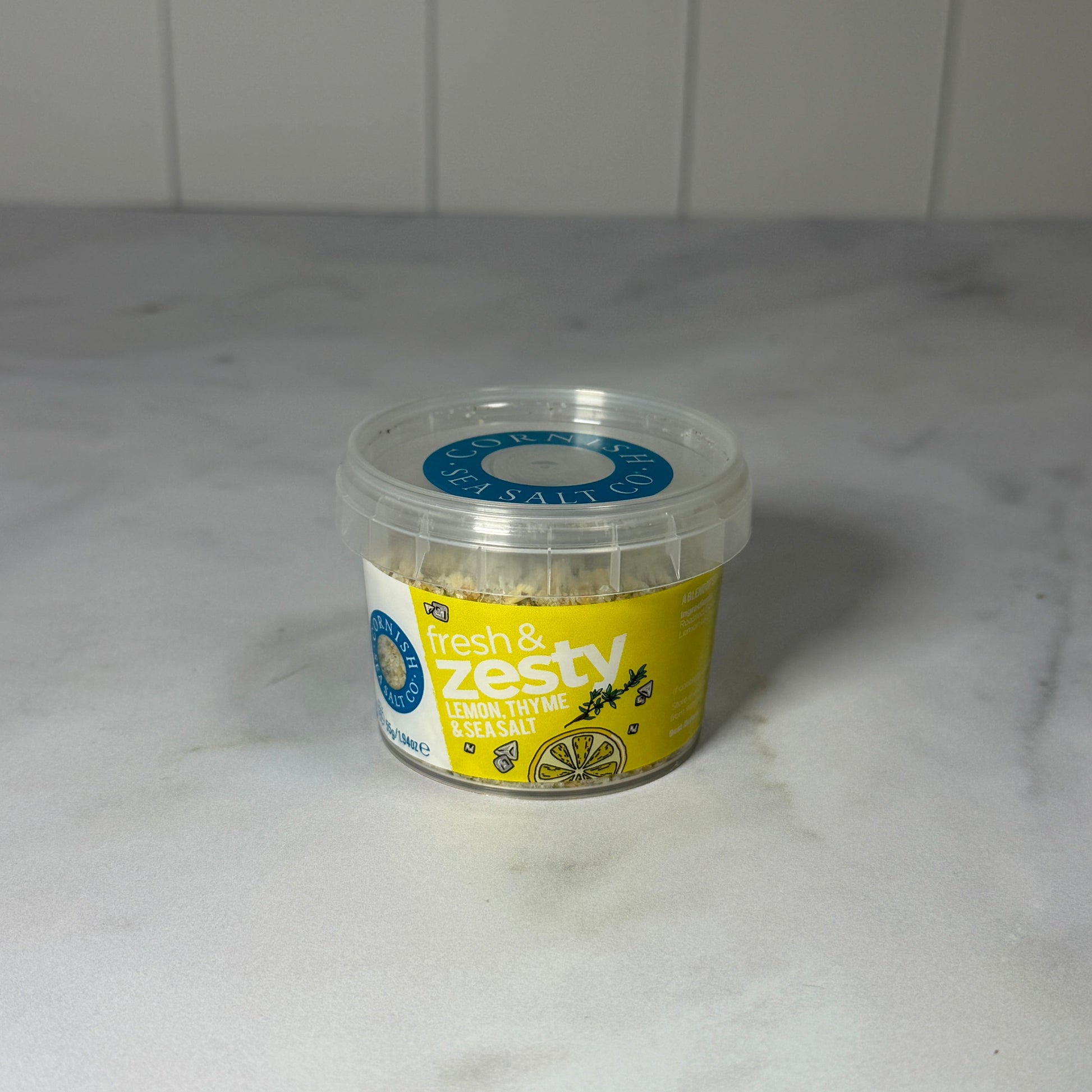 Cornish Sea Salt Fresh & Zesty Cornish Salt (55g) on a slate background, from Hamiltons Fish