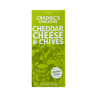 Cradoc’s Gluten Free Cheddar & Chives Crackers (80g)