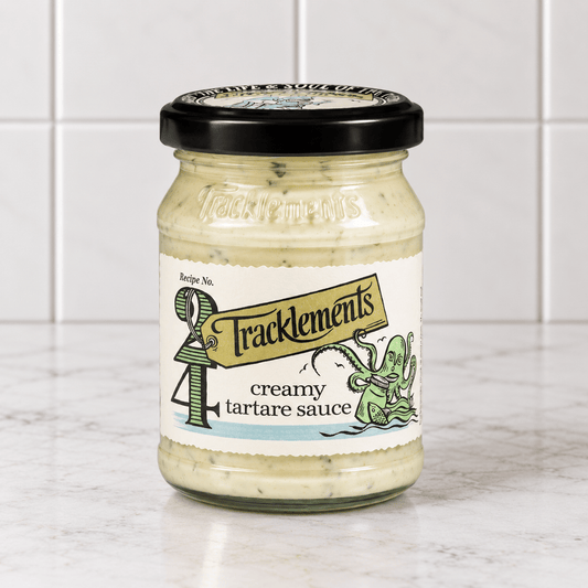 Creamy Tartare Sauce (160g) on a slate background, from Hamiltons Fish