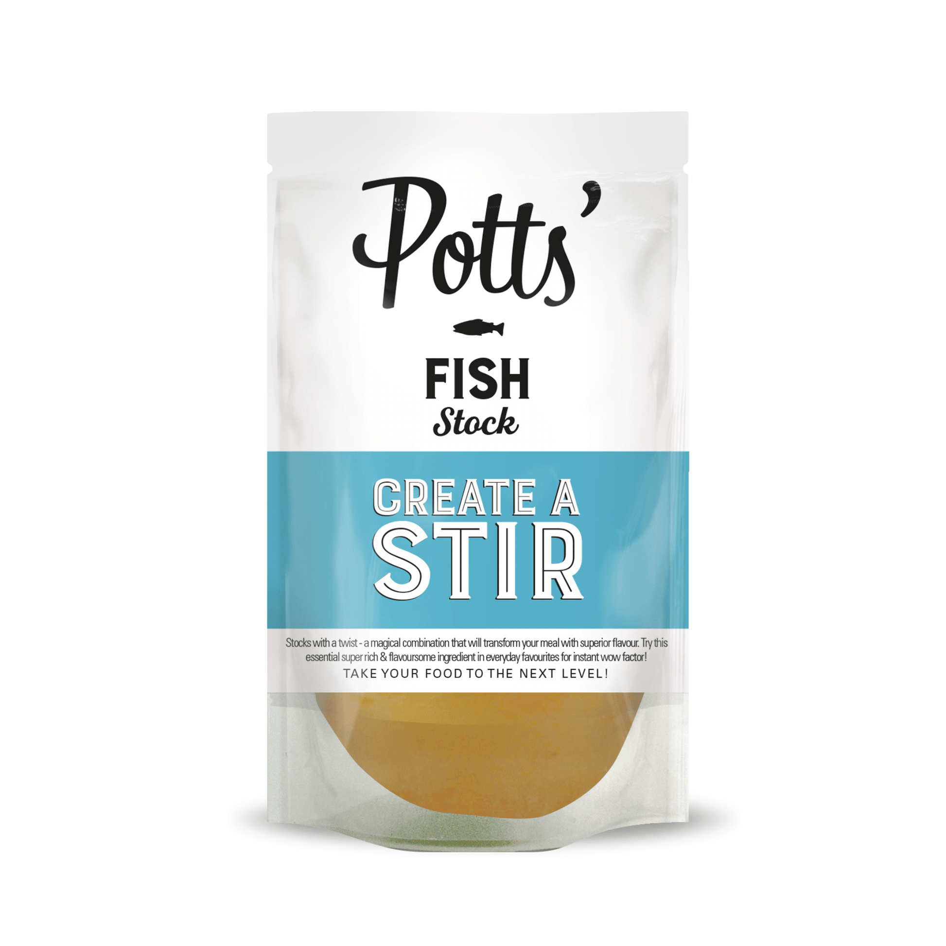 Fish Stock (400g) on a slate background, from Hamiltons Fish