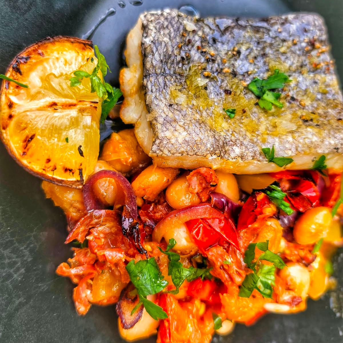 Fresh Wild Hake Fillets on a slate background, from Hamiltons Fish