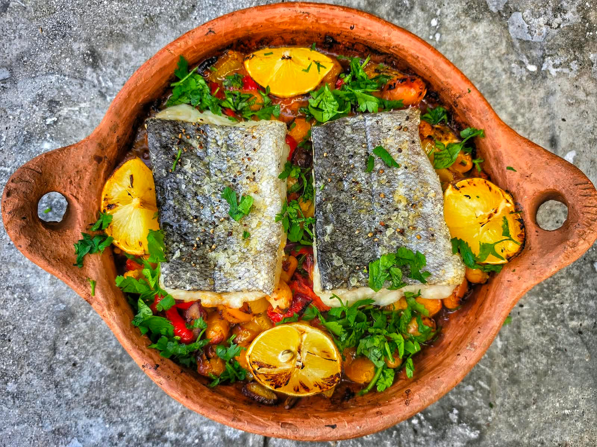 Fresh Wild Hake Fillets on a slate background, from Hamiltons Fish
