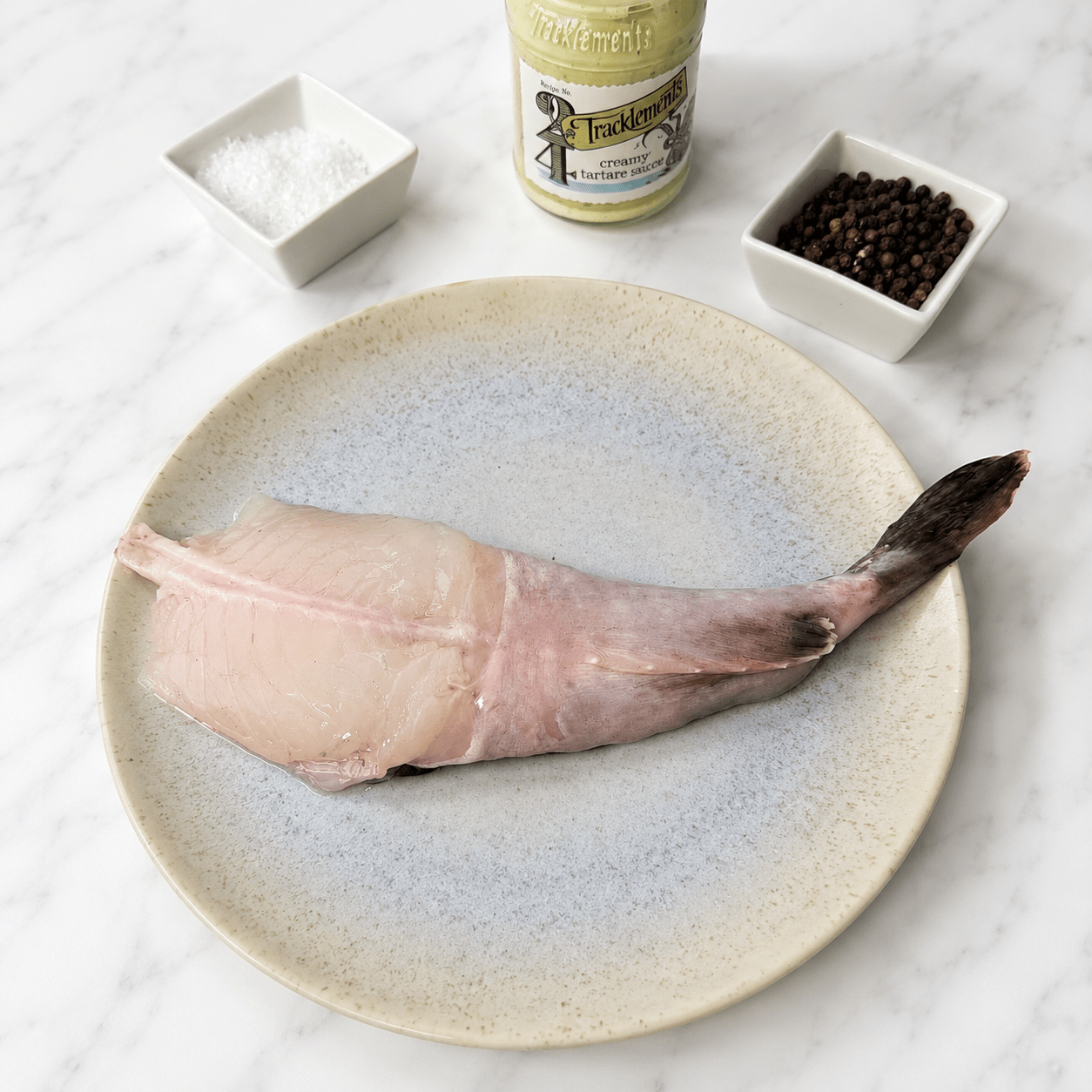Fresh Wild Monkfish on a slate background, from Hamiltons Fish