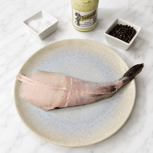 Fresh Wild Monkfish on a slate background, from Hamiltons Fish