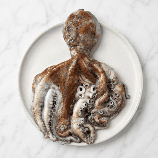 Fresh Wild Octopus on a slate background, from Hamiltons Fish