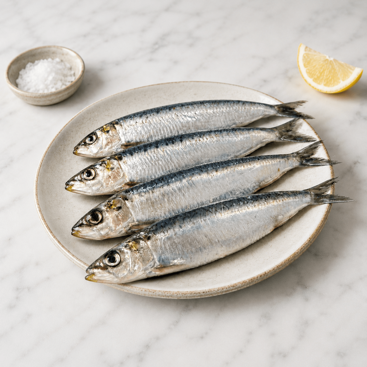 Fresh Wild Sardines on a slate background, from Hamiltons Fish