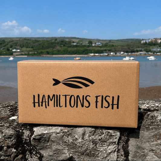 Branded Cardboard Box with a coastal background