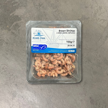 Peeled Brown Shrimp on a slate background, from Hamiltons Fish