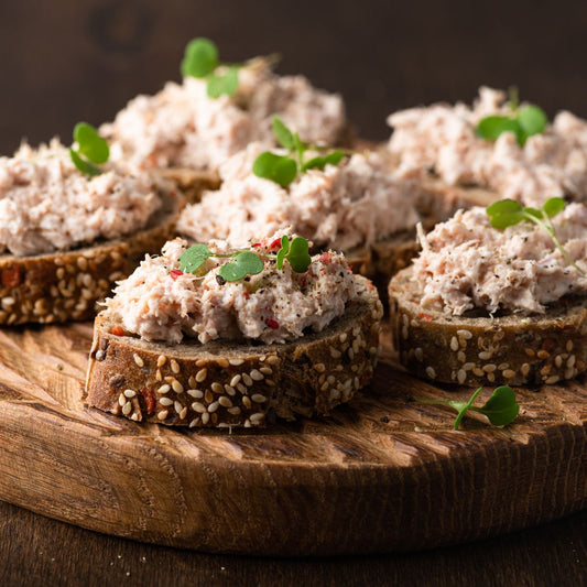 Smoked Fish Pate on a slate background, from Hamiltons Fish