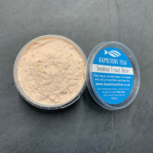Smoked Fish Pate on a slate background, from Hamiltons Fish