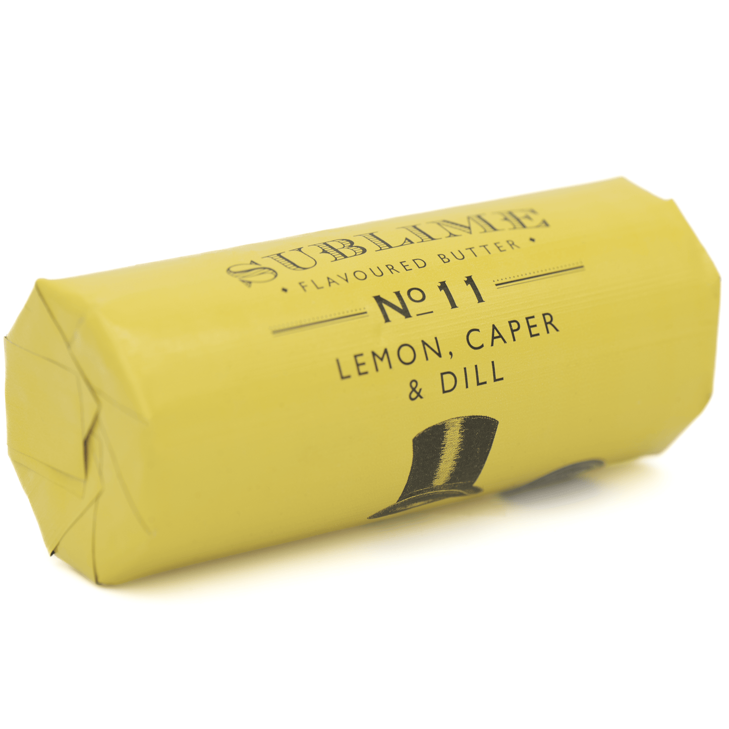 Sublime No. 11 Lemon, Caper & Dill Butter (90g) on a slate background, from Hamiltons Fish