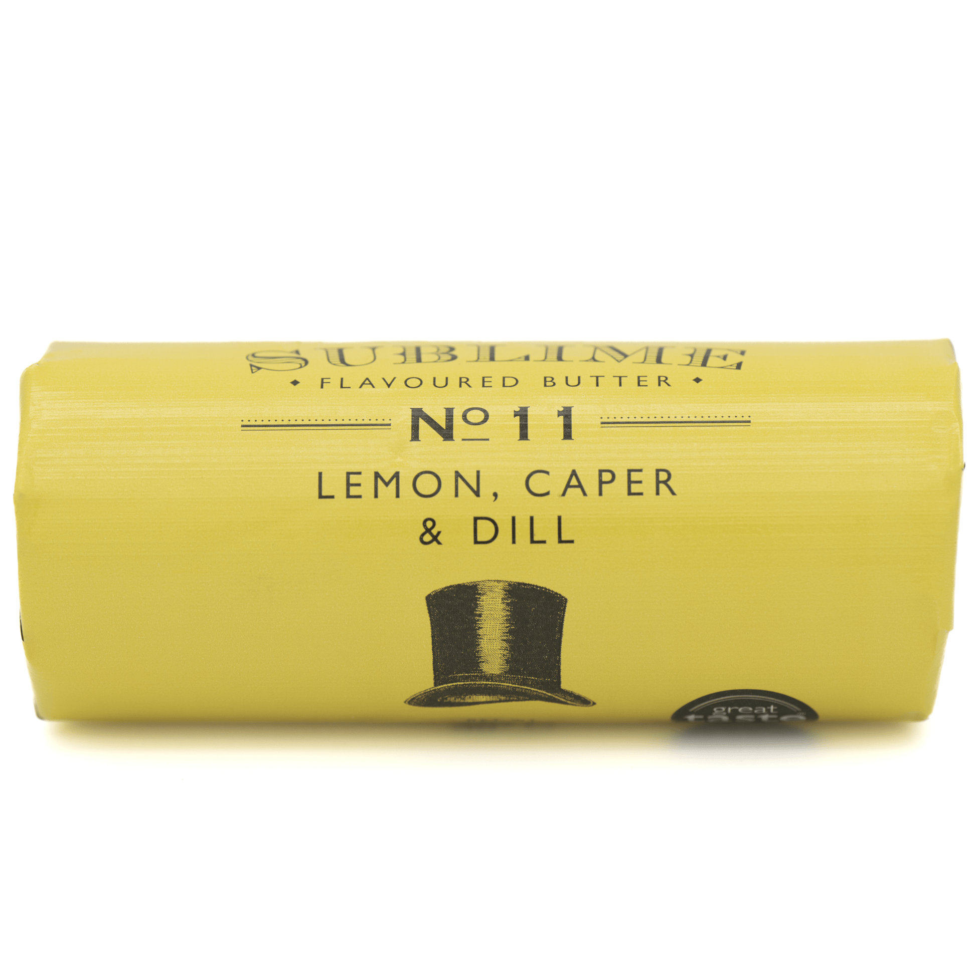 Sublime No. 11 Lemon, Caper & Dill Butter (90g) on a slate background, from Hamiltons Fish