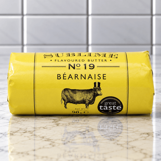 Sublime No. 19 Béarnaise Butter (90g) on a slate background, from Hamiltons Fish
