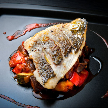 Wild Black Bream on a slate background, from Hamiltons Fish