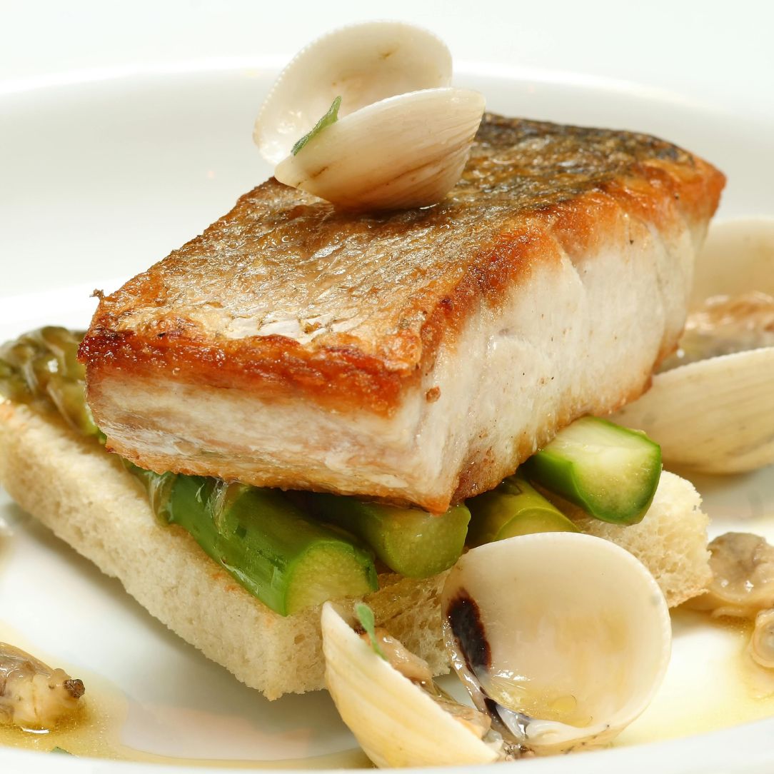 Wild Hake Fillets on a slate background, from Hamiltons Fish